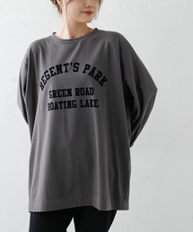 PUAL CE CIN | シルケット風天竺フロッキープリントロングスリーブ(Tシャツ/カットソー)