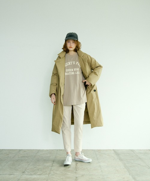 PUAL CE CIN(ピュアルセシン)の「シルケット風天竺フロッキープリントロングスリーブ(Tシャツ/カットソー・レディース・ベージュ/グレー/グリーン/マスタード・FREE)」の15枚目の写真