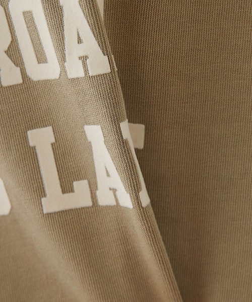 PUAL CE CIN(ピュアルセシン)の「シルケット風天竺フロッキープリントロングスリーブ(Tシャツ/カットソー・レディース・ベージュ/グレー/グリーン/マスタード・FREE)」の13枚目の写真