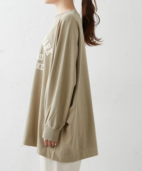 PUAL CE CIN(ピュアルセシン)の「シルケット風天竺フロッキープリントロングスリーブ(Tシャツ/カットソー・レディース・ベージュ/グレー/グリーン/マスタード・FREE)」の20枚目の写真