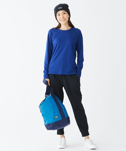 L.L.Bean（エルエルビーン）の「ライトウェイト・シリンダー・トート・ウィズ・ポケット（トートバッグ・レディース・ブルー/ダークグレー/グリーン・ONE SIZE）」の13枚目の写真