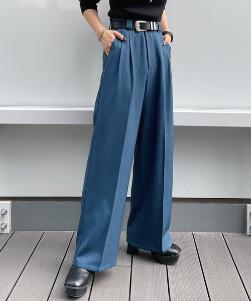 PAGEBOY(ページボーイ)の「ウールライクカラースラックス(スラックス・レディース・グリーン系その他/オレンジ/ブラック/ピンク系その他・SMALL/MEDIUM)」の3枚目の写真