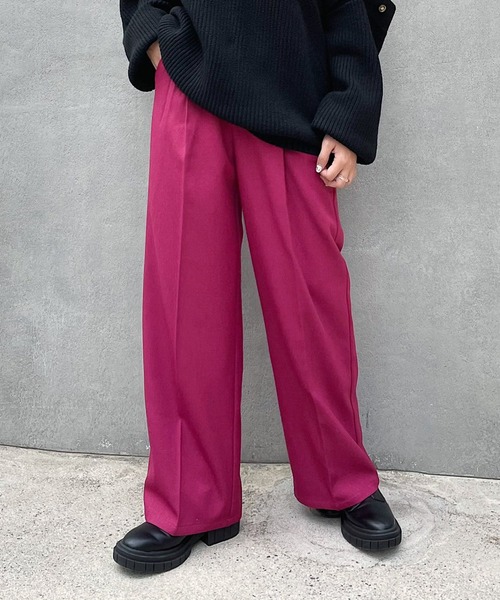 PAGEBOY(ページボーイ)の「ウールライクカラースラックス(スラックス・レディース・グリーン系その他/オレンジ/ブラック/ピンク系その他・SMALL/MEDIUM)」の4枚目の写真