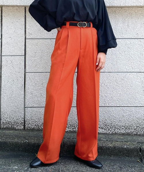 PAGEBOY(ページボーイ)の「ウールライクカラースラックス(スラックス・レディース・グリーン系その他/オレンジ/ブラック/ピンク系その他・SMALL/MEDIUM)」の14枚目の写真