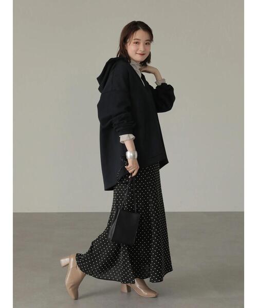 AMERICAN HOLIC（アメリカンホリック）の「ハーフZIPフーディーポンチプルオーバー（Tシャツ/カットソー・レディース・ライトグレー/ダークネイビー・M/L）」の19枚目の写真