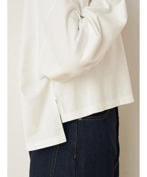 earth music&ecology（アースミュージックアンドエコロジー）の「Ruminateショート長袖プルオーバー ＊（Tシャツ/カットソー・レディース・チャコールグレー/ブラック/オフホワイト・FREE）」の11枚目の写真