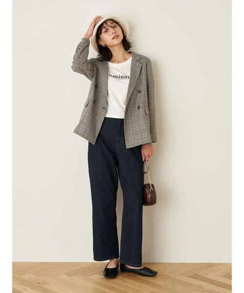 earth music&ecology（アースミュージックアンドエコロジー）の「Ruminateショート長袖プルオーバー ＊（Tシャツ/カットソー・レディース・チャコールグレー/ブラック/オフホワイト・FREE）」の5枚目の写真