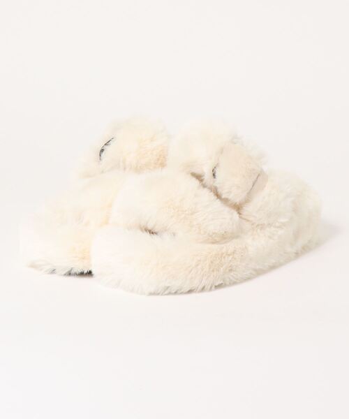 STYLEBLOCK(スタイルブロック)の「ふわふわファースリッパサンダル(サンダル・レディース・グリーン/ブラック/カーキ/ベージュ・37/38/39/40/36)」の8枚目の写真