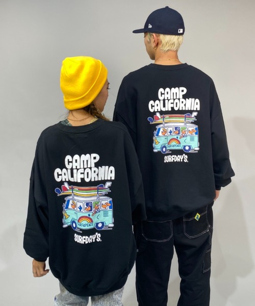Surf Day's(サーフデイズ)の「【ムラサキスポーツ別注】ZOZOTOWN限定アイテム Surf Day's/サーフデイズ ビッグシルエット バックプリントスウェット 214SF1TR065MU(スウェット・メンズ・ブラック/グレー/グリーン/ホワイト・M/L)」の3枚目の写真