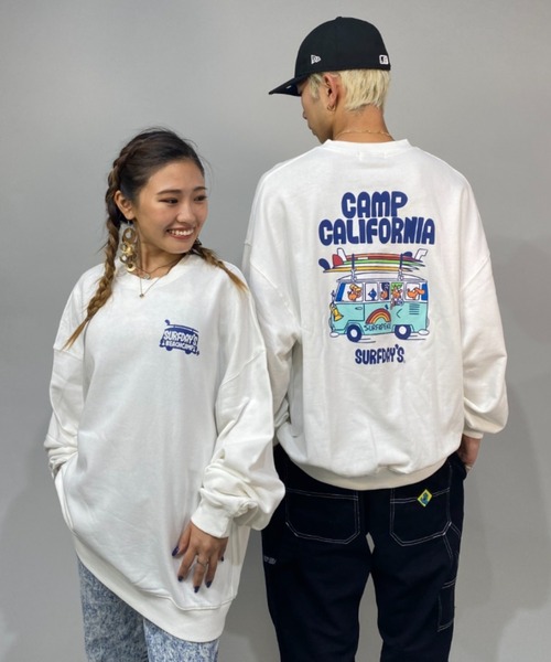 Surf Day's(サーフデイズ)の「【ムラサキスポーツ別注】ZOZOTOWN限定アイテム Surf Day's/サーフデイズ ビッグシルエット バックプリントスウェット 214SF1TR065MU(スウェット・メンズ・ブラック/グレー/グリーン/ホワイト・M/L)」の10枚目の写真