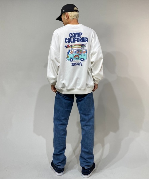 Surf Day's(サーフデイズ)の「【ムラサキスポーツ別注】ZOZOTOWN限定アイテム Surf Day's/サーフデイズ ビッグシルエット バックプリントスウェット 214SF1TR065MU(スウェット・メンズ・ブラック/グレー/グリーン/ホワイト・M/L)」の17枚目の写真