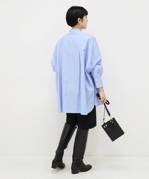 JOURNAL STANDARD（ジャーナルスタンダード）の「フロントブザムポンチョシャツ◆2（シャツ/ブラウス・レディース・サックスブルー/ホワイト/ブルー・FREE）」の6枚目の写真