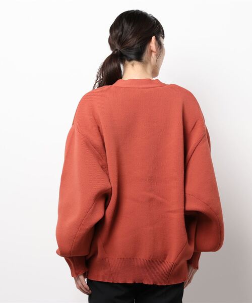 reca（レカ）の「ドルマンニットカーディガン（カーディガン/ボレロ・レディース・テラコッタ/グリーン/アイボリー・M）」の5枚目の写真