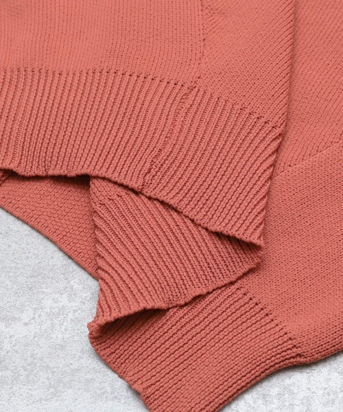 reca（レカ）の「ドルマンニットカーディガン（カーディガン/ボレロ・レディース・テラコッタ/グリーン/アイボリー・M）」の6枚目の写真