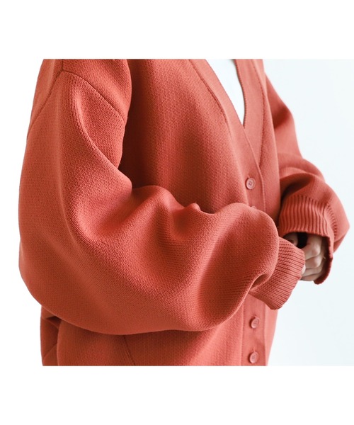 reca（レカ）の「ドルマンニットカーディガン（カーディガン/ボレロ・レディース・テラコッタ/グリーン/アイボリー・M）」の13枚目の写真