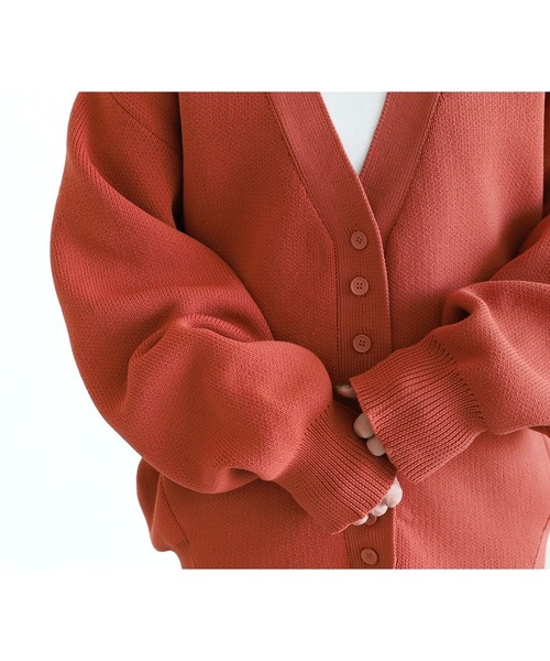 reca（レカ）の「ドルマンニットカーディガン（カーディガン/ボレロ・レディース・テラコッタ/グリーン/アイボリー・M）」の16枚目の写真