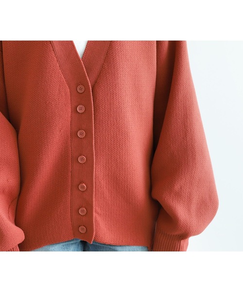 reca（レカ）の「ドルマンニットカーディガン（カーディガン/ボレロ・レディース・テラコッタ/グリーン/アイボリー・M）」の17枚目の写真