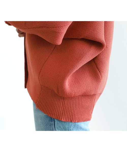 reca（レカ）の「ドルマンニットカーディガン（カーディガン/ボレロ・レディース・テラコッタ/グリーン/アイボリー・M）」の18枚目の写真