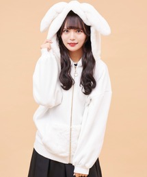 Secret Honey | ファーうさ耳フード裏起毛パーカー(パーカー)