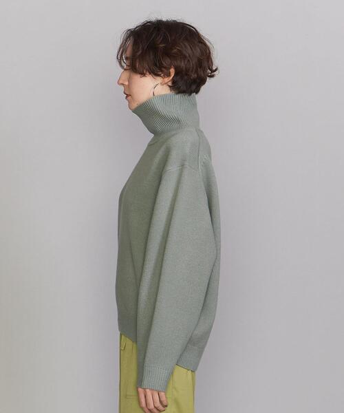 BEAUTY&YOUTH UNITED ARROWS（ビューティーアンドユースユナイテッドアローズ）の「BY HAMILTON WOOL MIX ワイドタートルネック ニット（ニット/セーター・レディース・ケリー/ナチュラル/ダークグレー/オリーブ・FREE）」の22枚目の写真