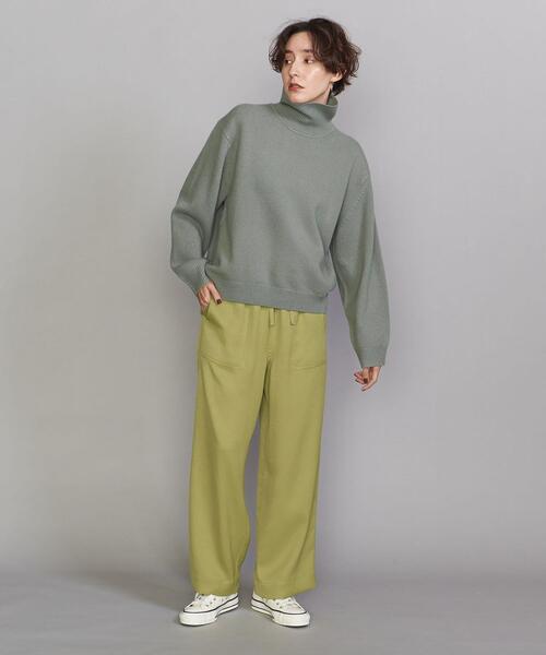 BEAUTY&YOUTH UNITED ARROWS（ビューティーアンドユースユナイテッドアローズ）の「BY HAMILTON WOOL MIX ワイドタートルネック ニット（ニット/セーター・レディース・オリーブ/ダークグレー/ナチュラル/ケリー・FREE）」の8枚目の写真
