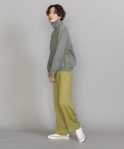 BEAUTY&YOUTH UNITED ARROWS（ビューティーアンドユースユナイテッドアローズ）の「BY HAMILTON WOOL MIX ワイドタートルネック ニット（ニット/セーター・レディース・オリーブ/ダークグレー/ナチュラル/ケリー・FREE）」の11枚目の写真