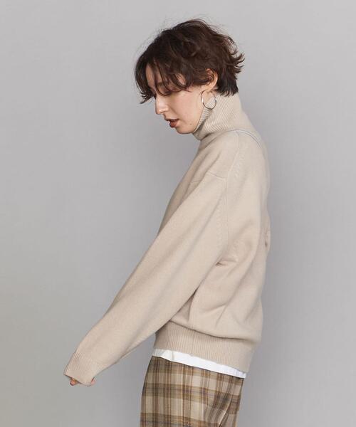 BEAUTY&YOUTH UNITED ARROWS（ビューティーアンドユースユナイテッドアローズ）の「BY HAMILTON WOOL MIX ワイドタートルネック ニット（ニット/セーター・レディース・ケリー/ナチュラル/ダークグレー/オリーブ・FREE）」の16枚目の写真