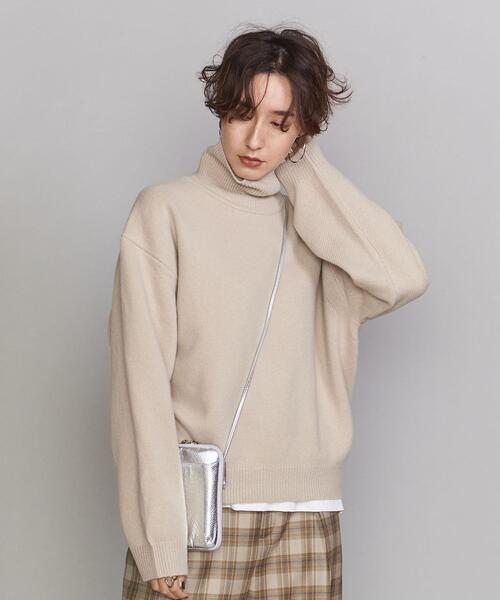 BEAUTY&YOUTH UNITED ARROWS（ビューティーアンドユースユナイテッドアローズ）の「BY HAMILTON WOOL MIX ワイドタートルネック ニット（ニット/セーター・レディース・ケリー/ナチュラル/ダークグレー/オリーブ・FREE）」の17枚目の写真