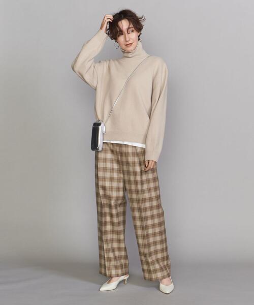 BEAUTY&YOUTH UNITED ARROWS（ビューティーアンドユースユナイテッドアローズ）の「BY HAMILTON WOOL MIX ワイドタートルネック ニット（ニット/セーター・レディース・ケリー/ナチュラル/ダークグレー/オリーブ・FREE）」の18枚目の写真