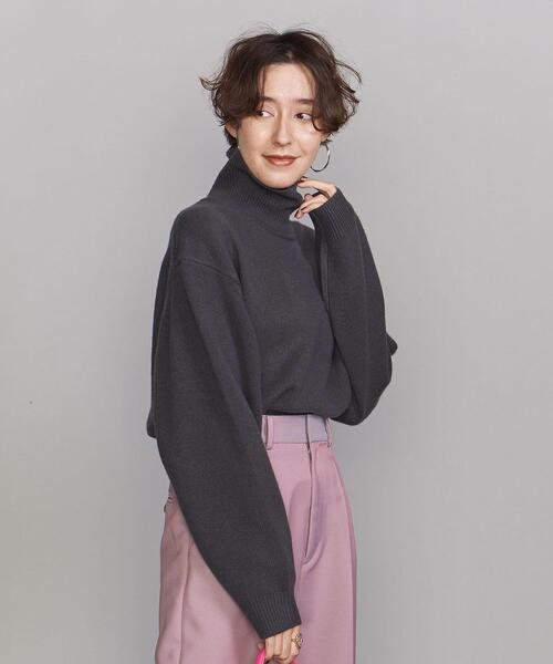 BEAUTY&YOUTH UNITED ARROWS（ビューティーアンドユースユナイテッドアローズ）の「BY HAMILTON WOOL MIX ワイドタートルネック ニット（ニット/セーター・レディース・ケリー/ナチュラル/ダークグレー/オリーブ・FREE）」の21枚目の写真