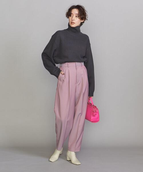 BEAUTY&YOUTH UNITED ARROWS（ビューティーアンドユースユナイテッドアローズ）の「BY HAMILTON WOOL MIX ワイドタートルネック ニット（ニット/セーター・レディース・ケリー/ナチュラル/ダークグレー/オリーブ・FREE）」の10枚目の写真