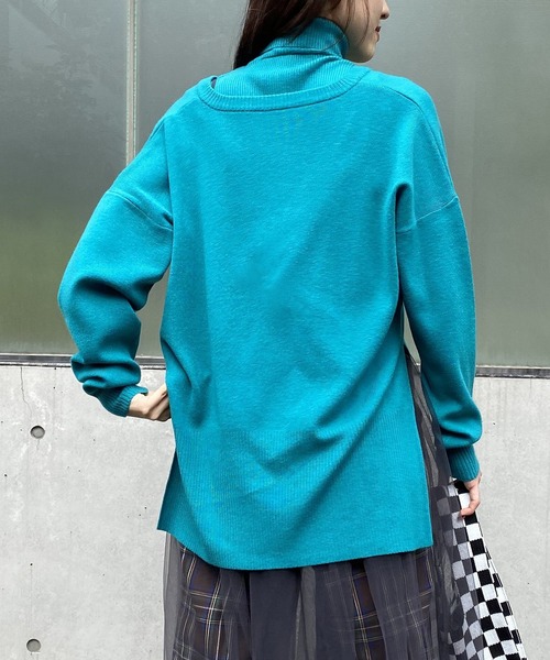 AS KNOW AS PINKY(アズノゥアズピンキー)の「着まわしてセパレートプルオーバー(ニット/セーター・レディース・ブルーグリーン/チャコールグレー/オレンジ/オフホワイト/ライトブルー/ピンクベージュ・FREE)」の11枚目の写真