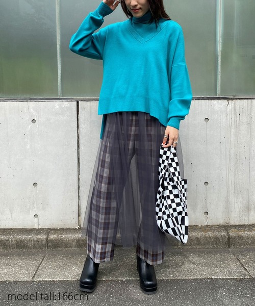 AS KNOW AS PINKY(アズノゥアズピンキー)の「着まわしてセパレートプルオーバー(ニット/セーター・レディース・ブルーグリーン/チャコールグレー/オレンジ/オフホワイト/ライトブルー/ピンクベージュ・FREE)」の12枚目の写真