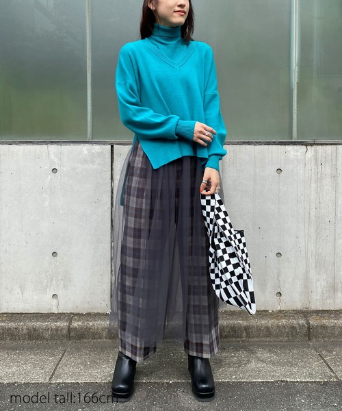 AS KNOW AS PINKY(アズノゥアズピンキー)の「着まわしてセパレートプルオーバー(ニット/セーター・レディース・ブルーグリーン/チャコールグレー/オレンジ/オフホワイト/ライトブルー/ピンクベージュ・FREE)」の14枚目の写真