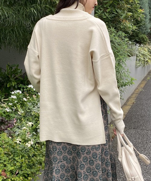 AS KNOW AS PINKY(アズノゥアズピンキー)の「着まわしてセパレートプルオーバー(ニット/セーター・レディース・ブルーグリーン/チャコールグレー/オレンジ/オフホワイト/ライトブルー/ピンクベージュ・FREE)」の8枚目の写真