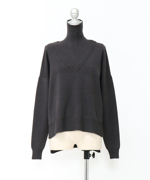 AS KNOW AS PINKY(アズノゥアズピンキー)の「着まわしてセパレートプルオーバー(ニット/セーター・レディース・ブルーグリーン/チャコールグレー/オレンジ/オフホワイト/ライトブルー/ピンクベージュ・FREE)」の22枚目の写真