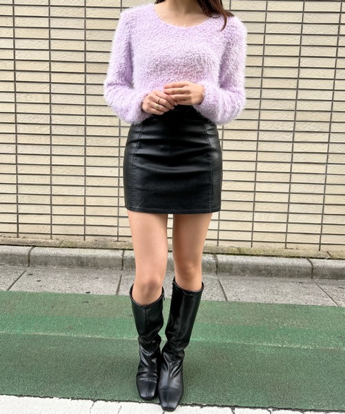 H.Warren(エイチウォーレン)の「PUスカパン(スカート・レディース・ブラウン/ブラック・FREE)」の15枚目の写真
