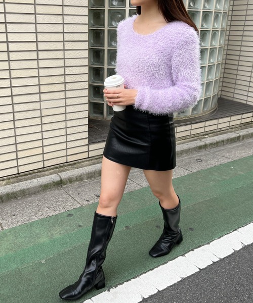 H.Warren(エイチウォーレン)の「PUスカパン(スカート・レディース・ブラウン/ブラック・FREE)」の16枚目の写真