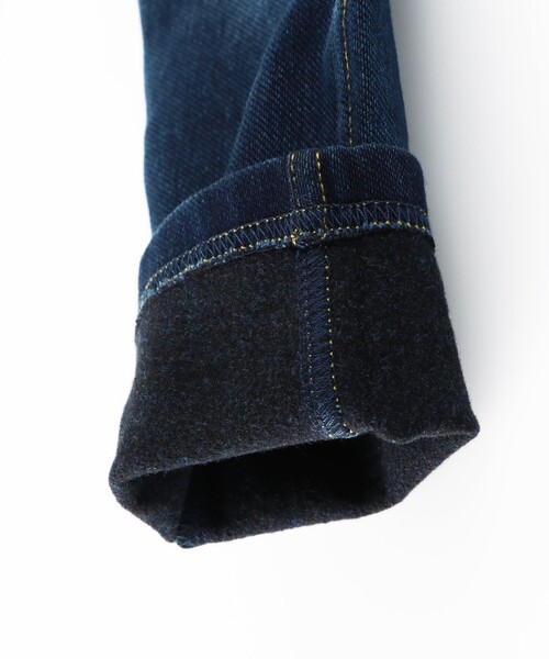 BRANSHES(ブランシェス)の「【あったか 】デニムニット裏起毛ロングパンツ(デニムパンツ・キッズ・ネイビー/ブルー/ブラック・100/120/90/130/150/110/140)」の5枚目の写真