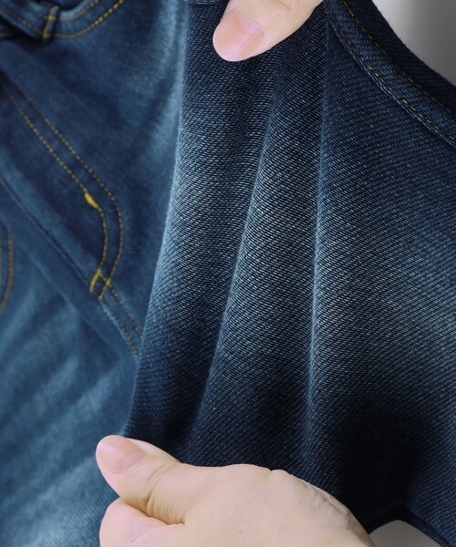 BRANSHES(ブランシェス)の「【あったか 】デニムニット裏起毛ロングパンツ(デニムパンツ・キッズ・ネイビー/ブルー/ブラック・100/120/90/130/150/110/140)」の20枚目の写真