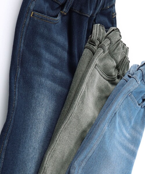 BRANSHES(ブランシェス)の「【あったか 】デニムニット裏起毛ロングパンツ(デニムパンツ・キッズ・ネイビー/ブルー/ブラック・100/120/90/130/150/110/140)」の13枚目の写真