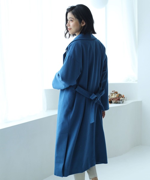 Filomo（フィローモ）の「[Filomo]カシミヤブレンドウールダブルチェスターコート（チェスターコート・レディース・ライラック/ブルー/キャメル/ブラウン/ブラック/モカ・M/L）」の21枚目の写真
