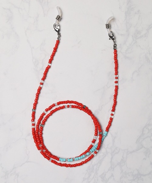 B.I.D.（ビーアイディー）の「《ガラスビーズ》3WAYマスクコード（マスク・レディース・レッド/グリーン/ブラック/ホワイト/ネイビー/ブラック系その他・FREE）」の6枚目の写真