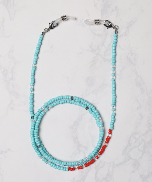 B.I.D.（ビーアイディー）の「《ガラスビーズ》3WAYマスクコード（マスク・レディース・レッド/グリーン/ブラック/ホワイト/ネイビー/ブラック系その他・FREE）」の4枚目の写真