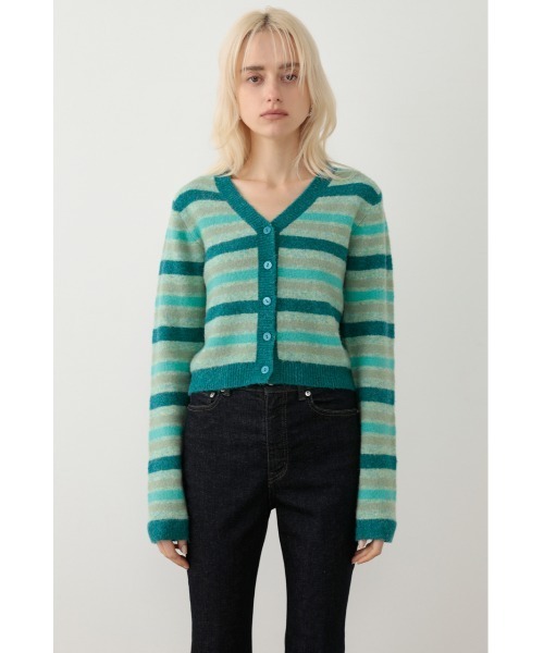 SLY（スライ）の「Sly Skin FLUFFY JQ V/N/C/D Vネック カーディガン（ルームウェア/パジャマ・レディース・ライトベージュ/ターコイズブルー・FREE）」の8枚目の写真