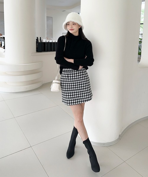 Jasmine】千鳥柄ミニスカート（スカート）｜Jasmine Grandiflorum