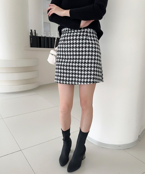 Jasmine】千鳥柄ミニスカート（スカート）｜Jasmine Grandiflorum