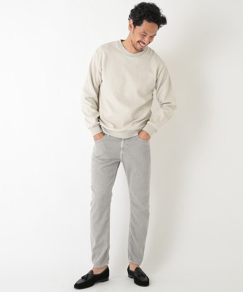 MEN'S BIGI（メンズビギ）の「フクレヘリンボーンカットソー（Tシャツ/カットソー・メンズ・オフホワイト/ブラック/サーモンピンク・01/02/03）」の9枚目の写真