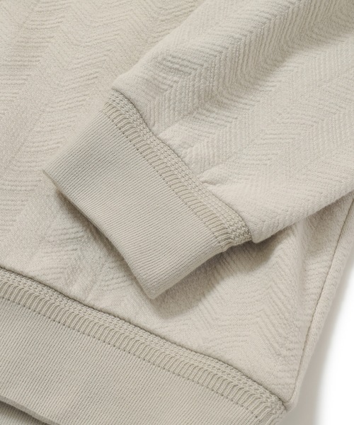 MEN'S BIGI（メンズビギ）の「フクレヘリンボーンカットソー（Tシャツ/カットソー・メンズ・オフホワイト/ブラック/サーモンピンク・01/02/03）」の15枚目の写真