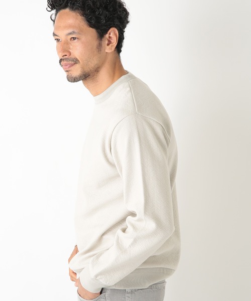 MEN'S BIGI（メンズビギ）の「フクレヘリンボーンカットソー（Tシャツ/カットソー・メンズ・オフホワイト/ブラック/サーモンピンク・01/02/03）」の17枚目の写真